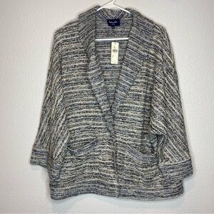 NWT Anthropologie Splendid Multi-Colored Tweed Dolman Sleeve Size L